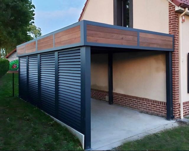 carport alu et bois à Arlon